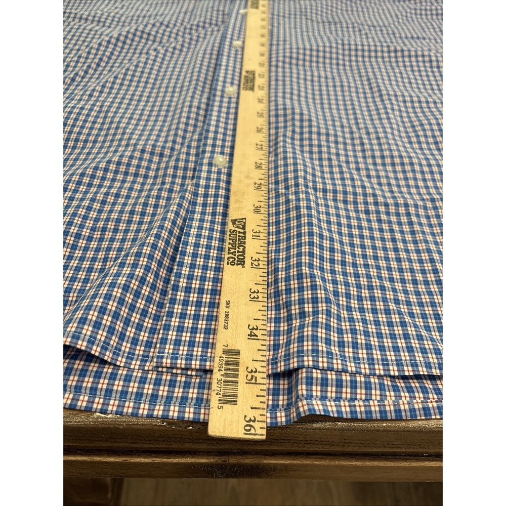Wrangler Mens Western‎ George Strait Short Sleeve Cotton Blend Plaid Shirt 3X - Picture 7 of 9